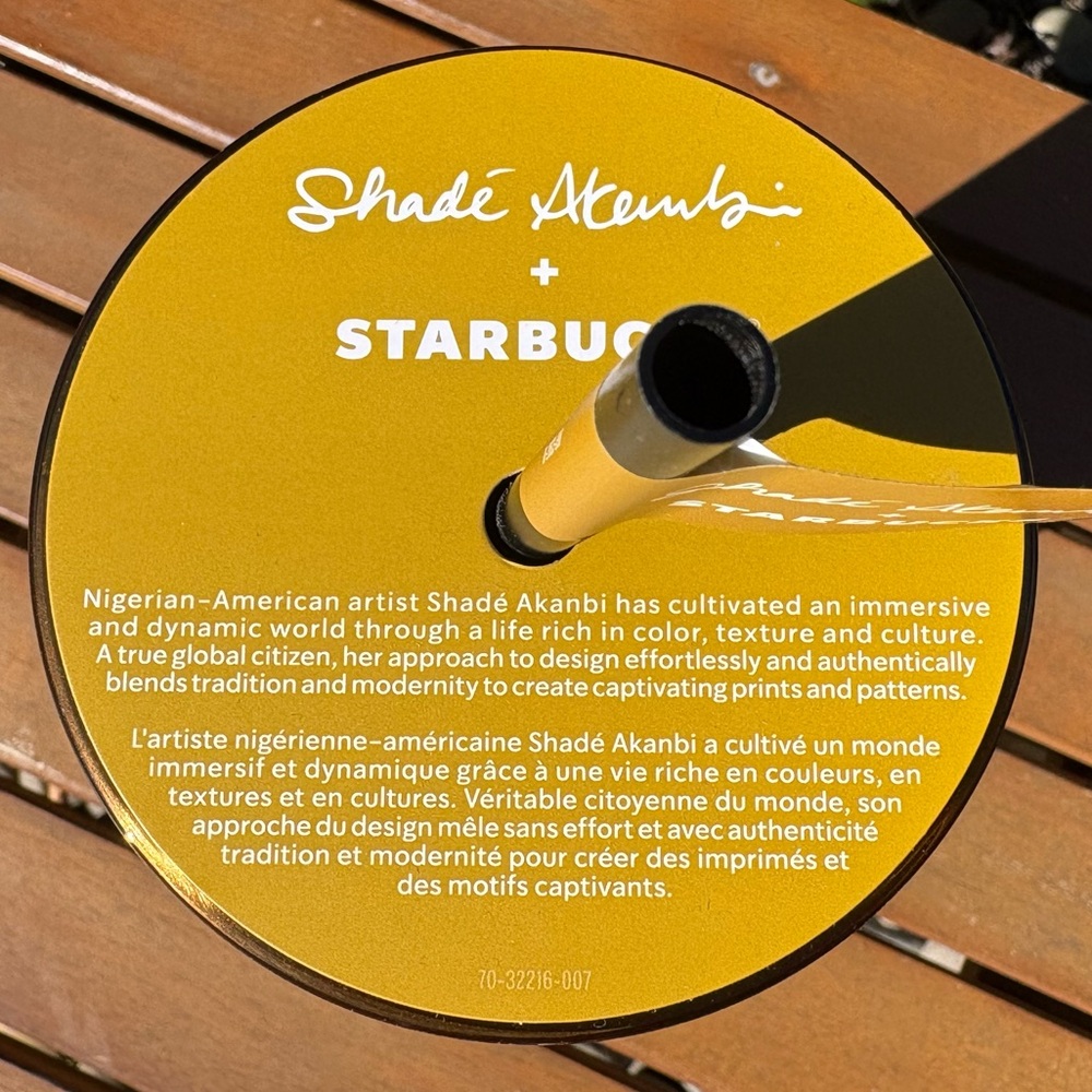 STARBUCKS X SHADE AKANBI Batik Beads 24 OZ Stainless Steel Cold Cup Water Tea - Picture 6 of 9